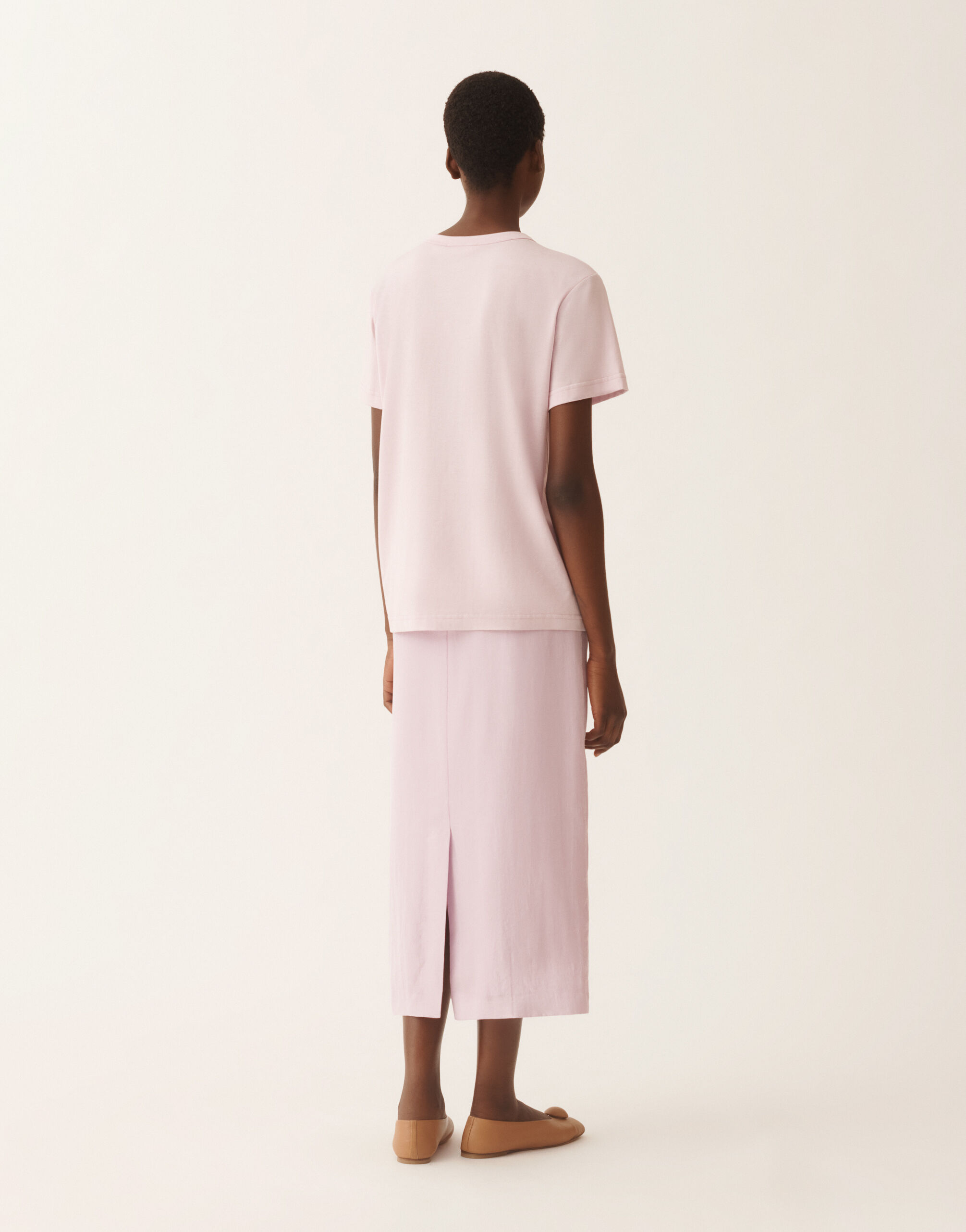Lilac pink jersey T-shirt for Women | Fabiana Filippi®