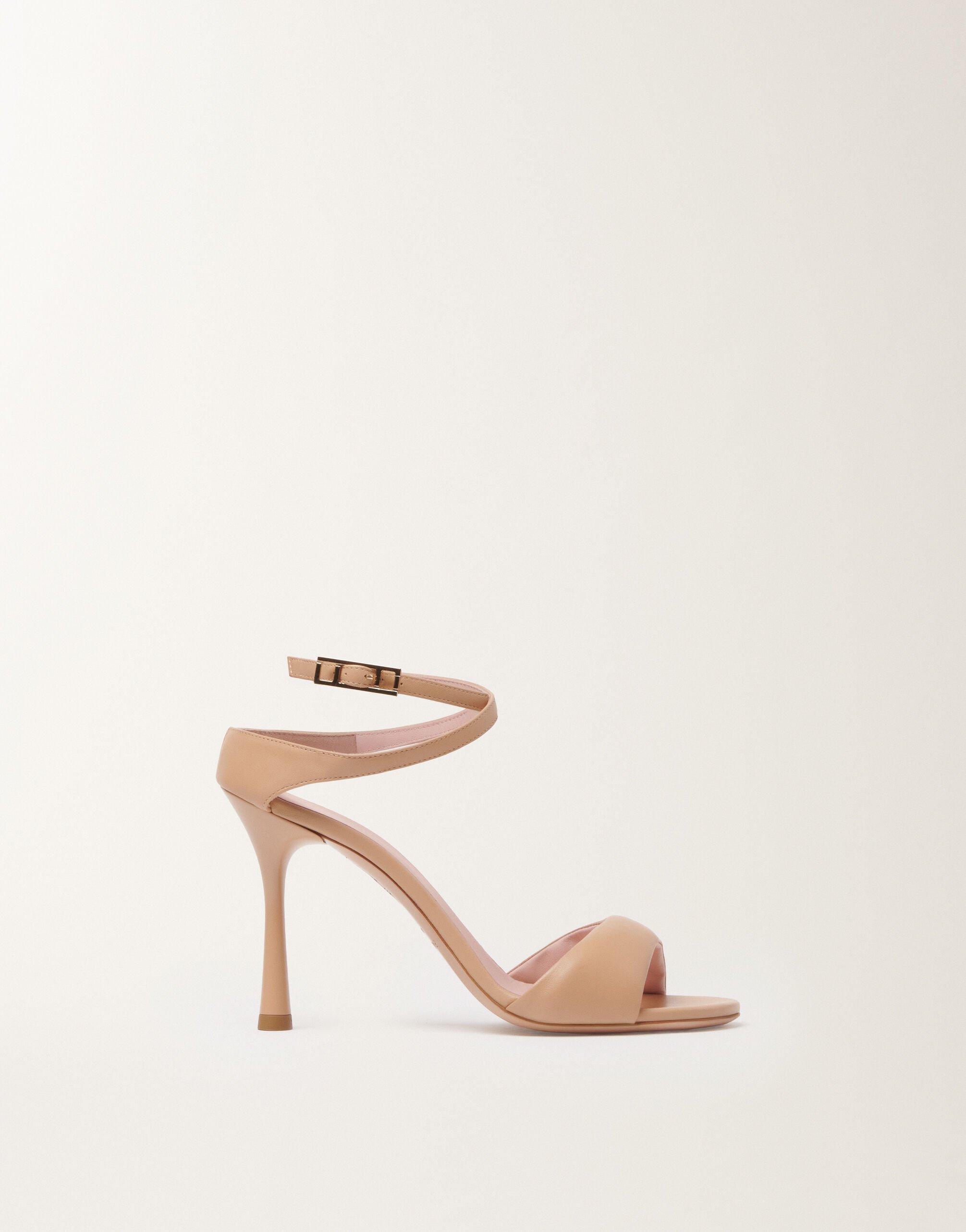 Nappa leather sandal, maple Fabiana Filippi Nappa leather sandal, maple Beige ASD266A842M0120000