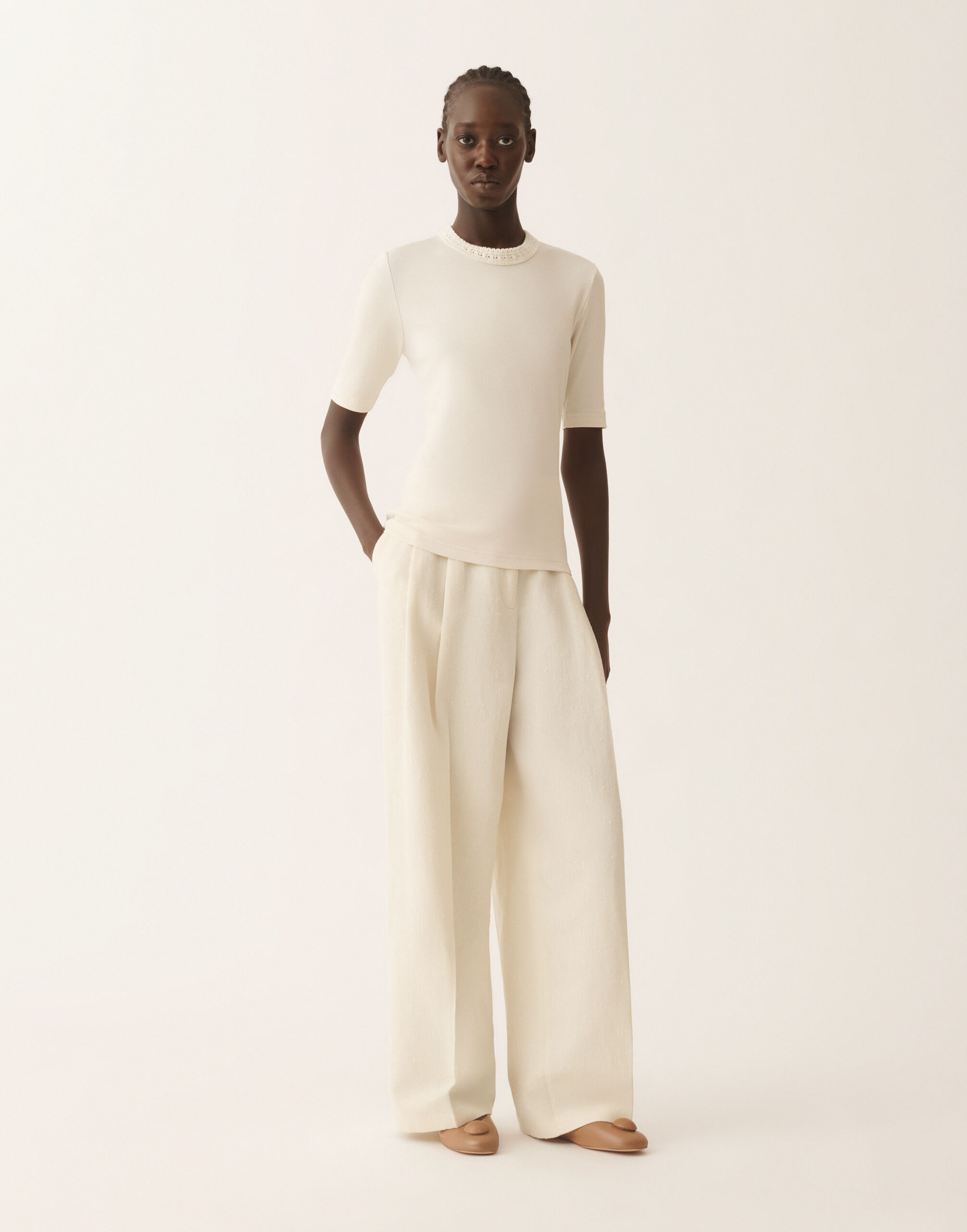 Jersey T-shirt, butter for Women | Fabiana Filippi®