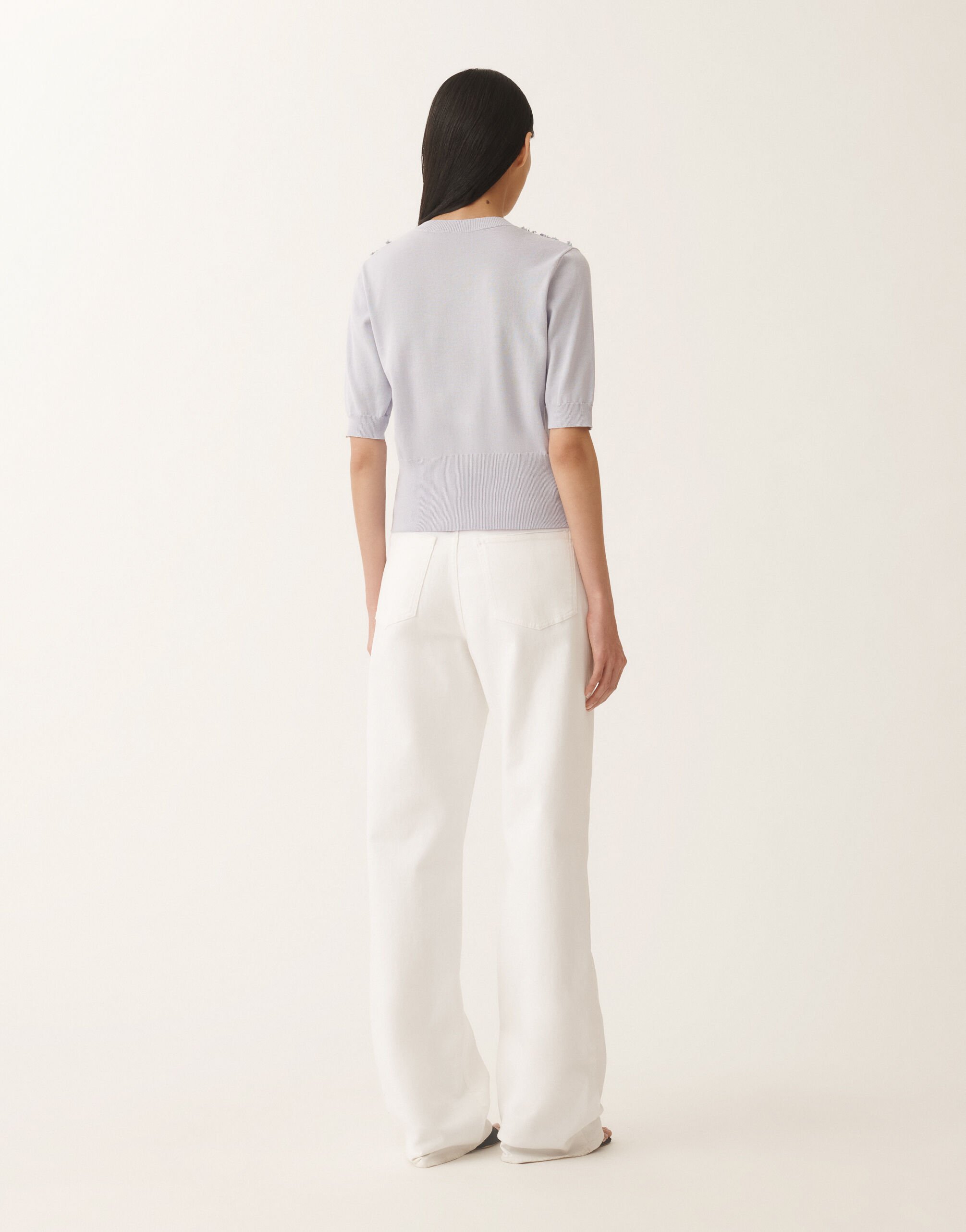 Fabiana Filippi Pullover aus Baumwolle, malve LAVENDEL MAD275F542L3350000