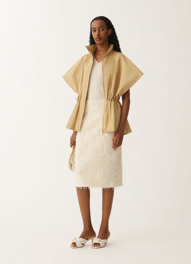 Fabiana Filippi Short technical taffeta cape, gold YELLOW CTD265F255L2950000