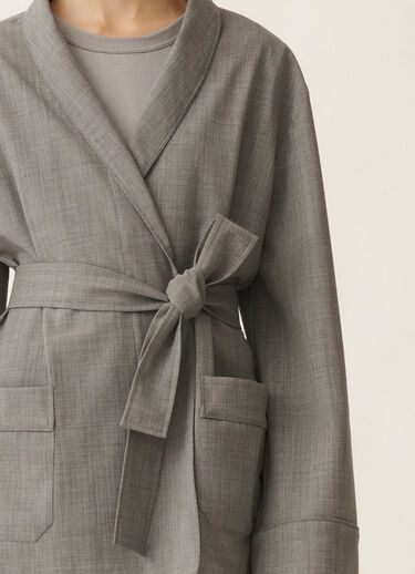 Fabiana Filippi Cool wool jacket, melange rock GREY GCD265F333D6200000