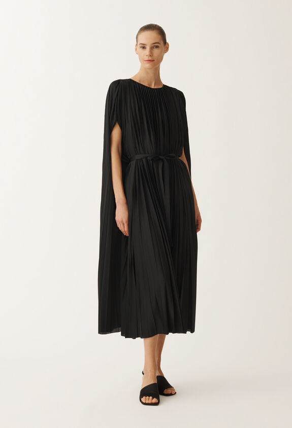 Fabiana Filippi PLEATED JERSEY FLARED DRESS BLACK ABD265F440L2990000