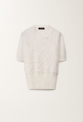 Fabiana Filippi Linen sweater, white WHITE MAD275F539L3480000