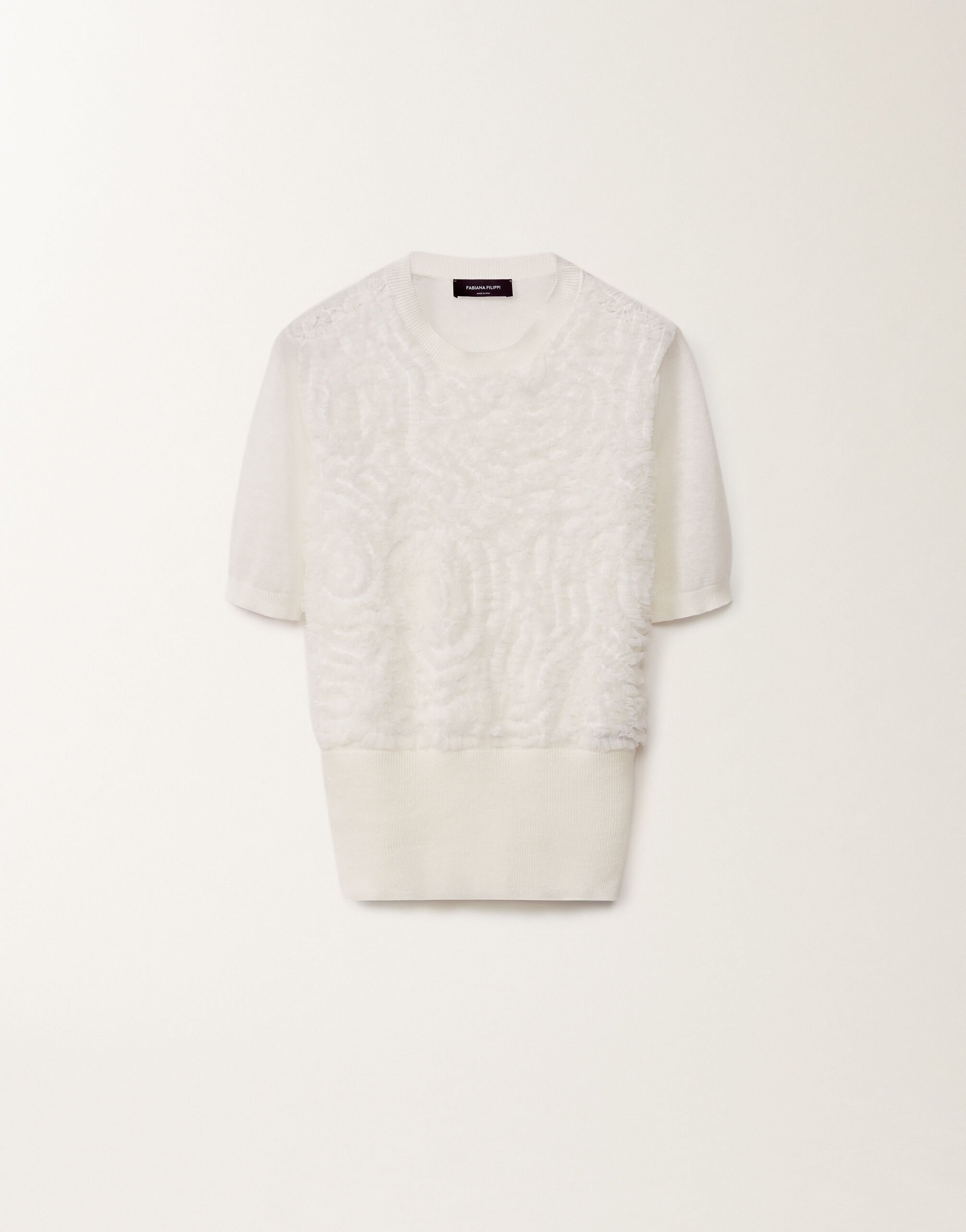 Fabiana Filippi Linen sweater, white WHITE MAD275F539L3480000