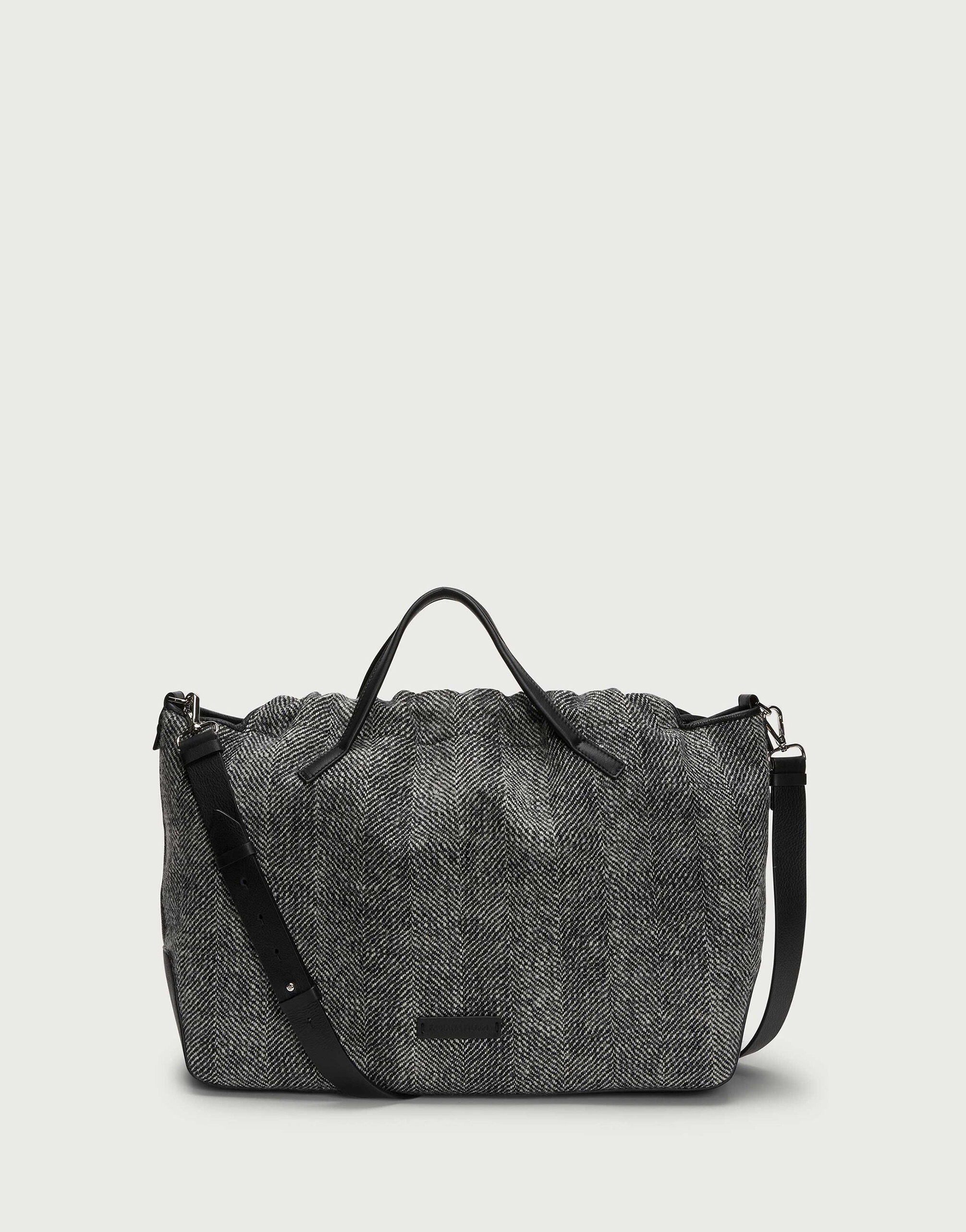 Large wool and leather shopper bag Handbags for Women Fabiana