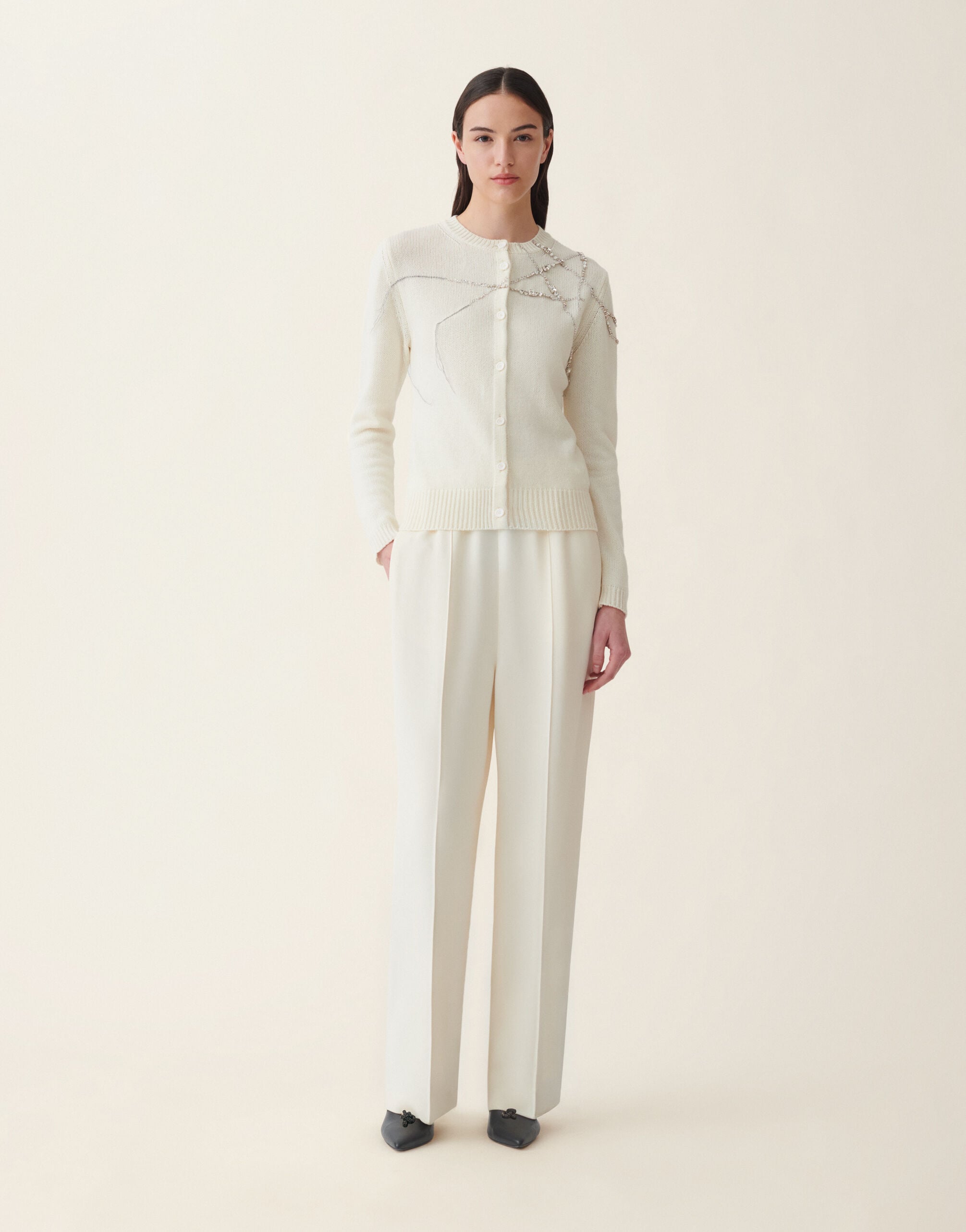 Platinum cardigan, raffia Fabiana Filippi Platinum cardigan, raffia Raffia MAD216F025M2870000