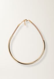 Fabiana Filippi Rigid necklace in brass, greige GREIGE BXD276A956M0470000