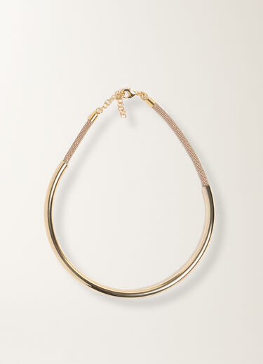Fabiana Filippi Rigid necklace in brass, greige GREIGE BXD276A956M0470000