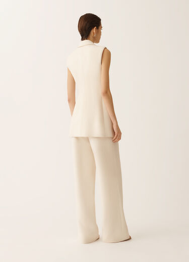 Fabiana Filippi Butter-colored long vest in wool and silk BUTTER GCD276F669M1390000