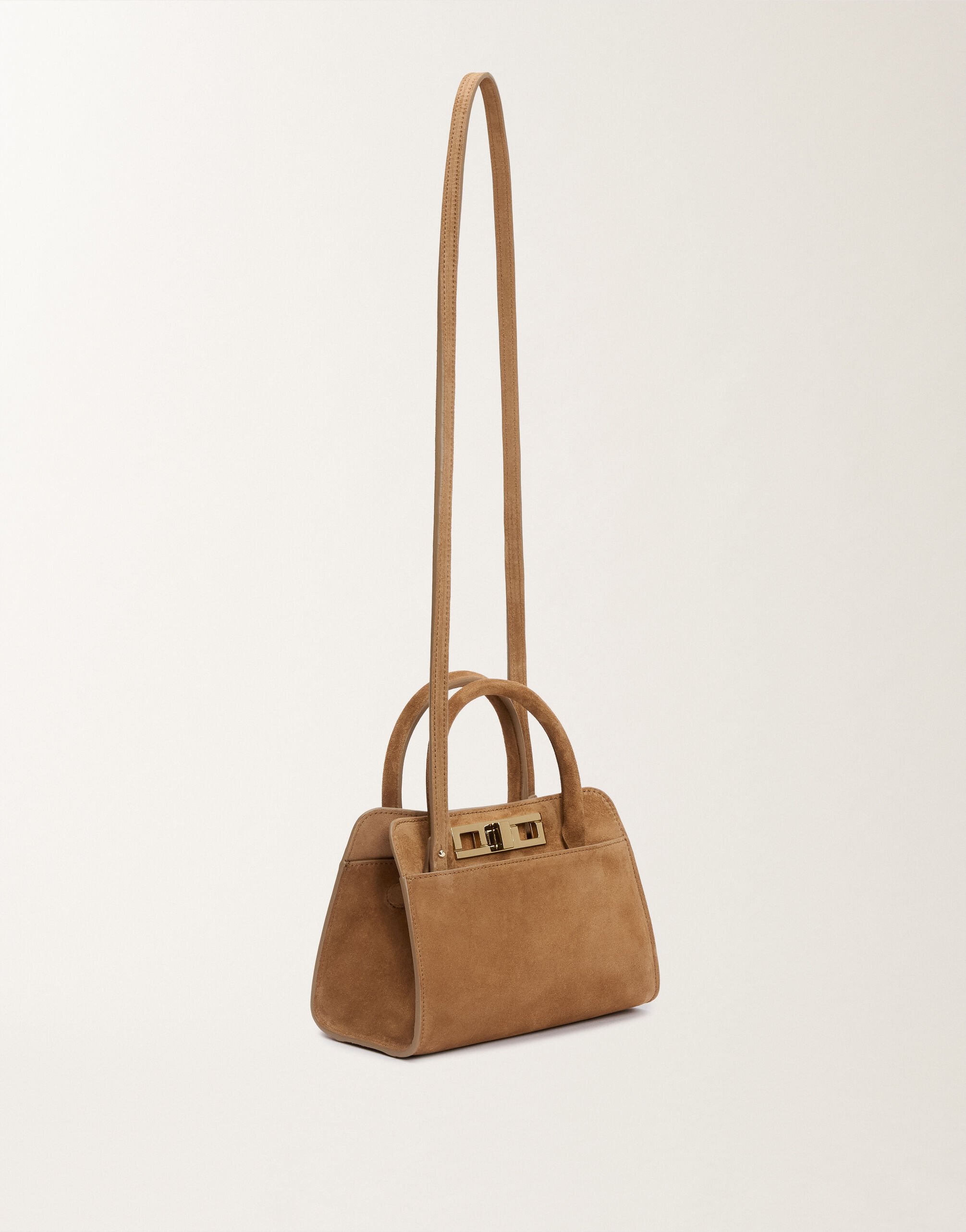 レディースSmall Josephine suede handbag, Brown ハンドバッグ