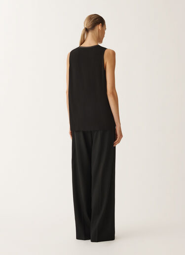 Fabiana Filippi Stretch sablé vest top, black BLACK TPD265F773L2350000