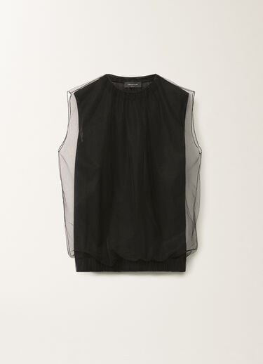 Fabiana Filippi Cashmere and silk vest top, black BLACK MAD265F024L2940000