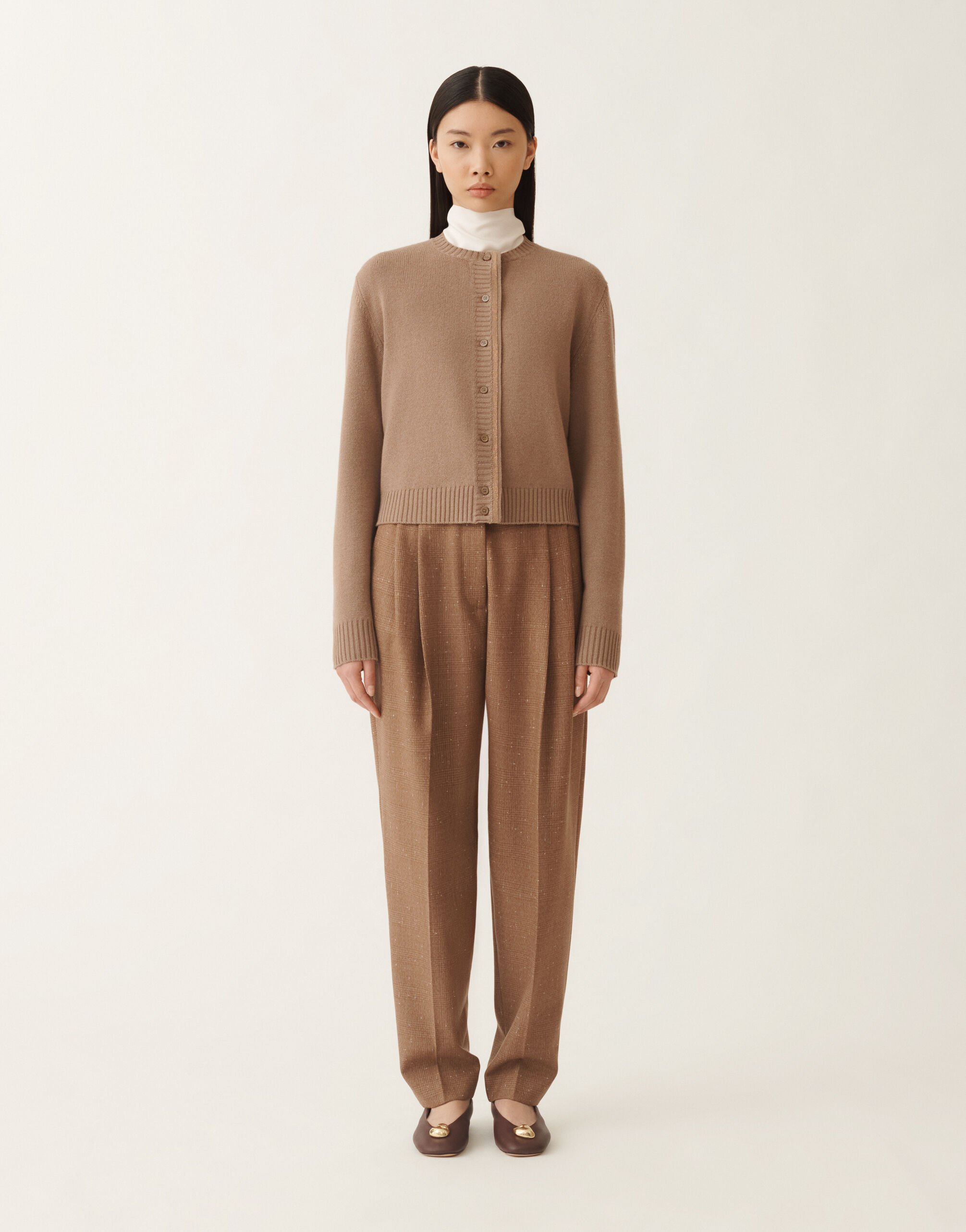 Fabiana Filippi Cardigan in Platin, Rinde Braun MAD225F057L5170000