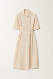Fabiana Filippi Hemdblusenkleid aus Leinen und Viskose, sand hell SAND ABDC02F101H5470000