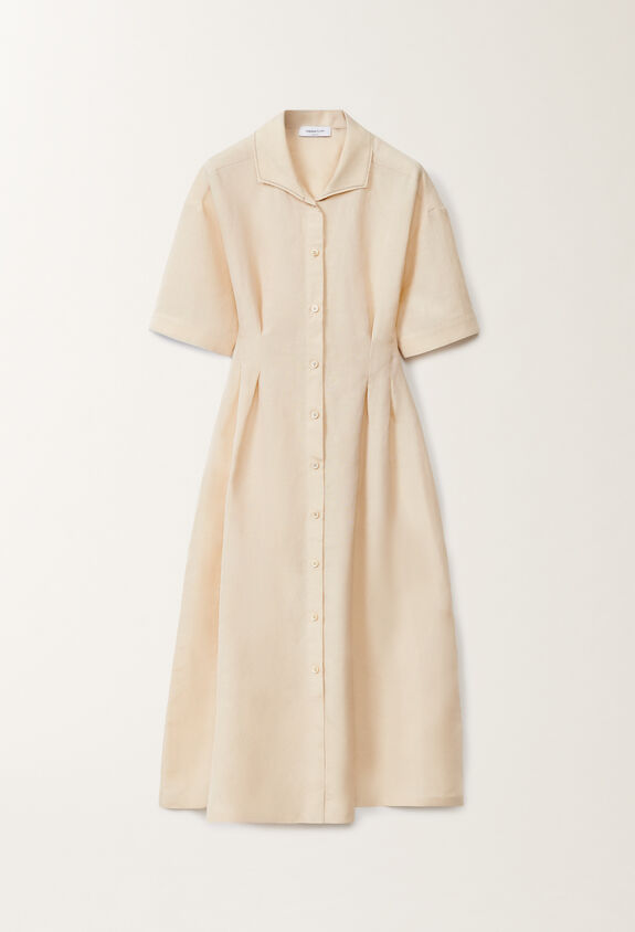 Fabiana Filippi Linen and viscose shirt dress, light sand SAND ABDC02F101H5470000