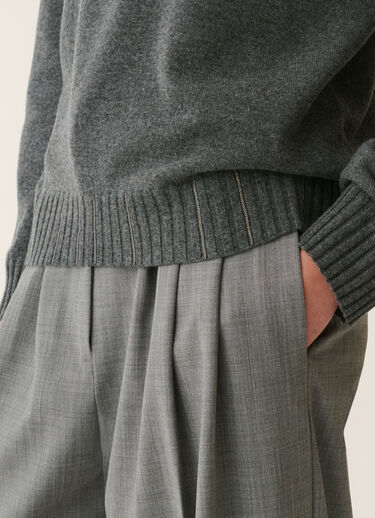Platinum-Pullover mit Rundhalsausschnitt, Anthrazit Fabiana Filippi Platinum-Pullover mit Rundhalsausschnitt, Anthrazit Anthrazit MAD216F028M2810000