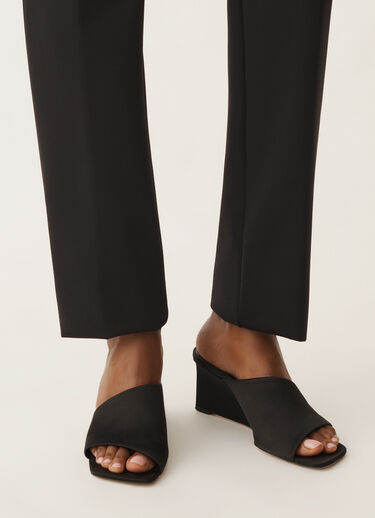 Fabiana Filippi Stretch satin wedges, black BLACK ASD265A979L2730000