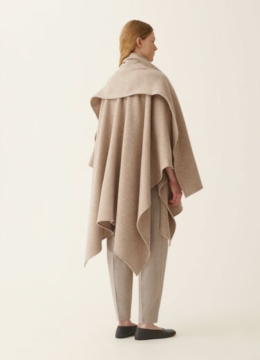 Wool cape with scarf, cachà Fabiana Filippi Wool cape with scarf, cachà Cachà SAD216A907M5370000
