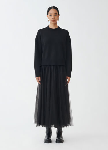 Fabiana Filippi Jupe midi en tulle, noir noir GND264F278I9320000