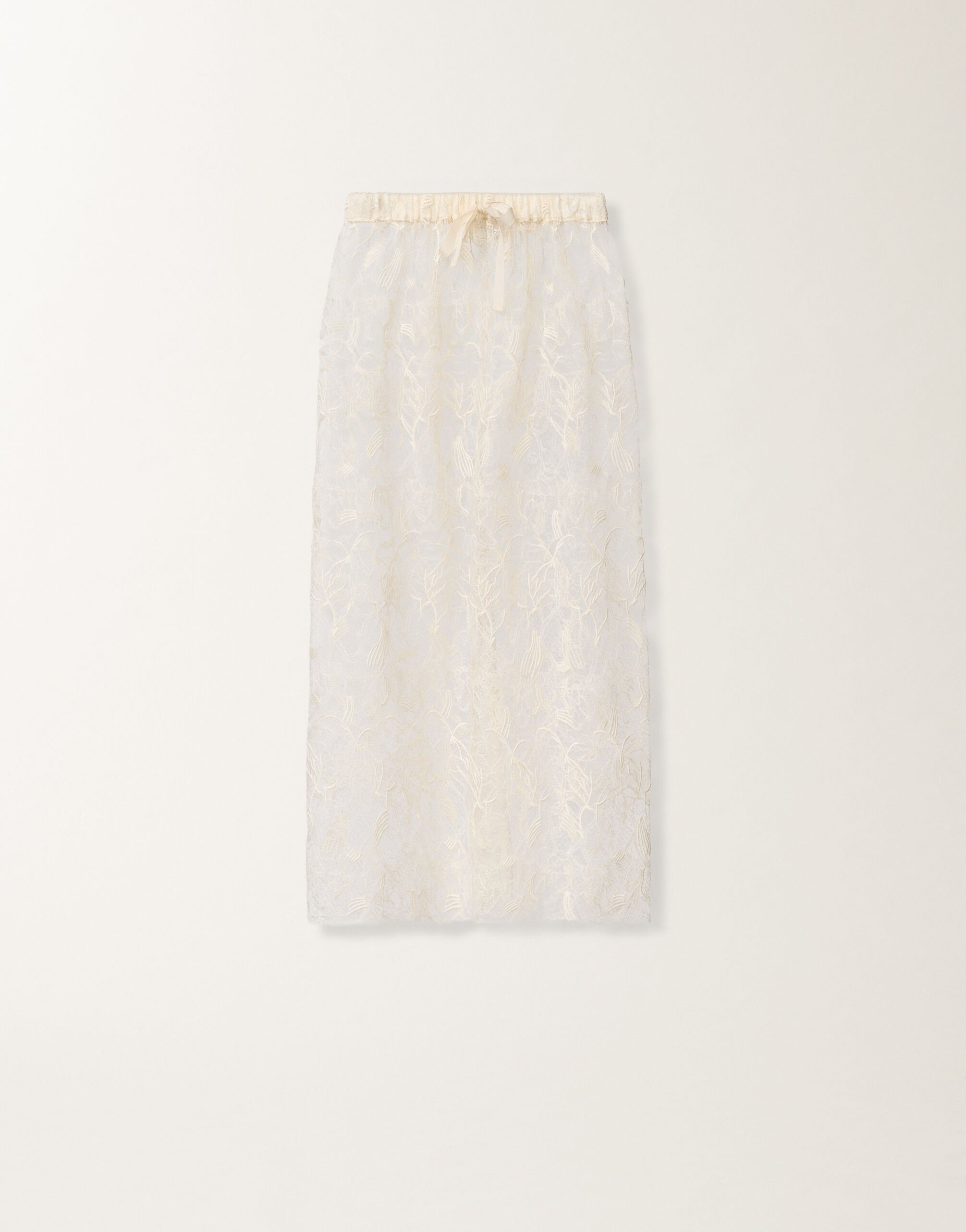 Fabiana Filippi Midi skirt in lace, butter BUTTER GND276F848D9710000