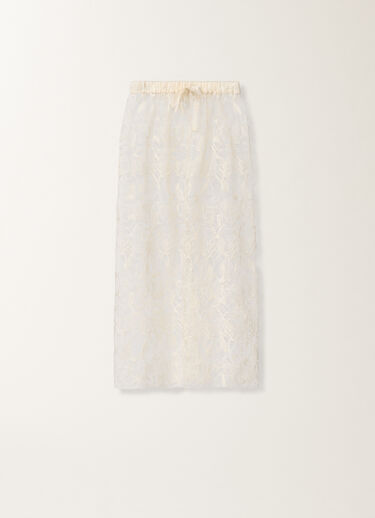 Fabiana Filippi Midi skirt in lace, butter BUTTER GND276F848D9710000