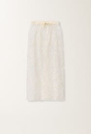 Midi skirt in lace, butter Fabiana Filippi Midi skirt in lace, butter BUTTER GND276F848D9710000