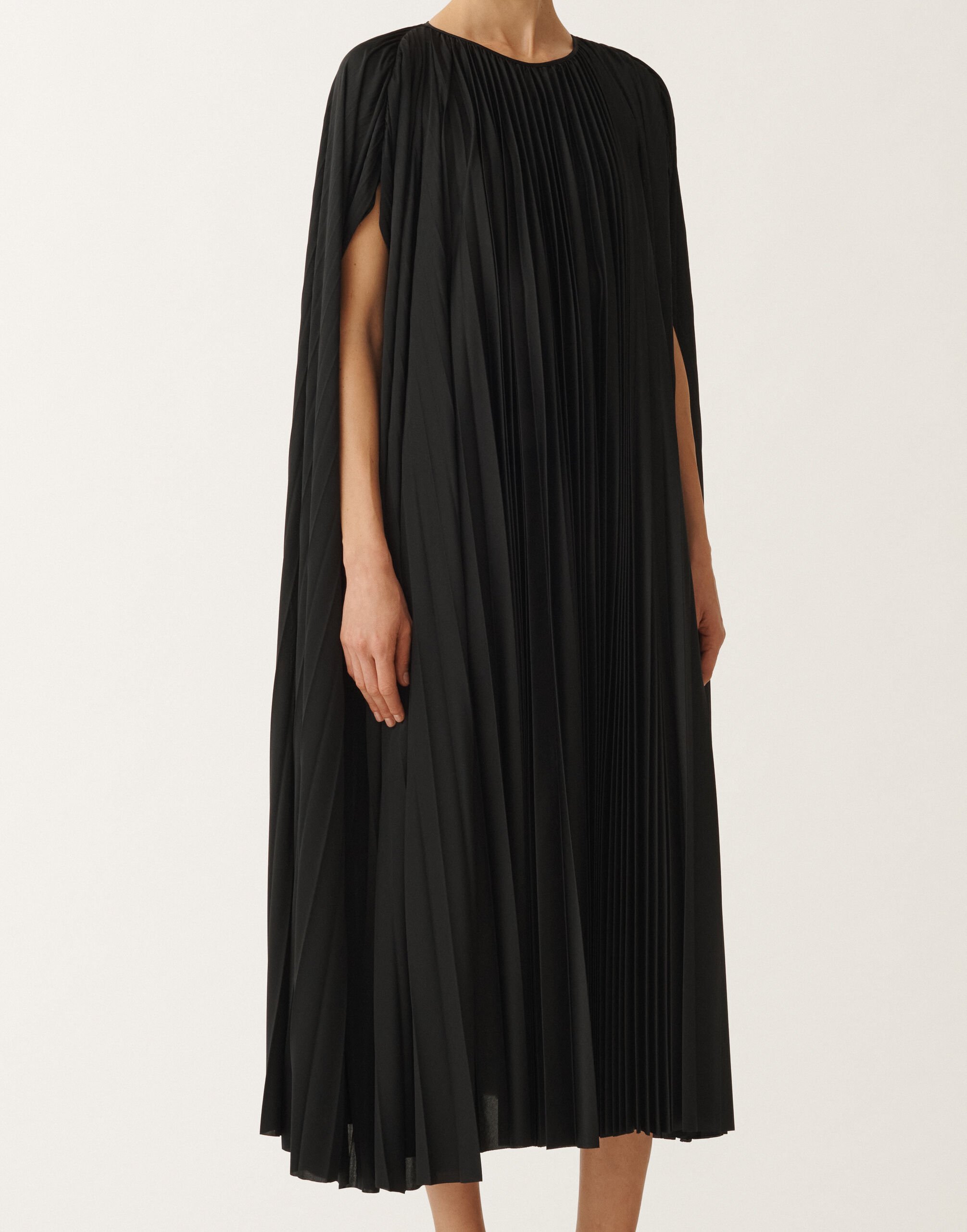 Fabiana Filippi Pleated jersey dress, black BLACK ABD265F440L2990000