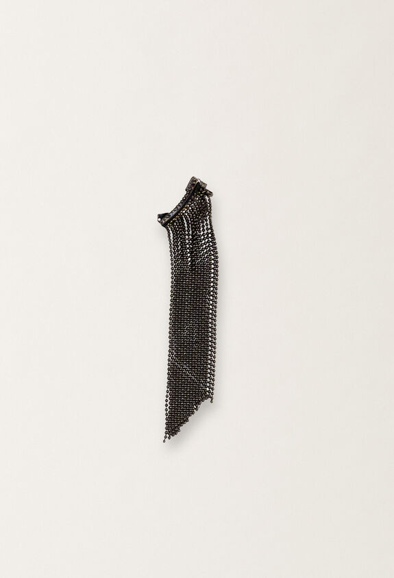 Fabiana Filippi Boucles d’oreilles à franges en fil diamanté, noir NOIR BXD265A944L2700000