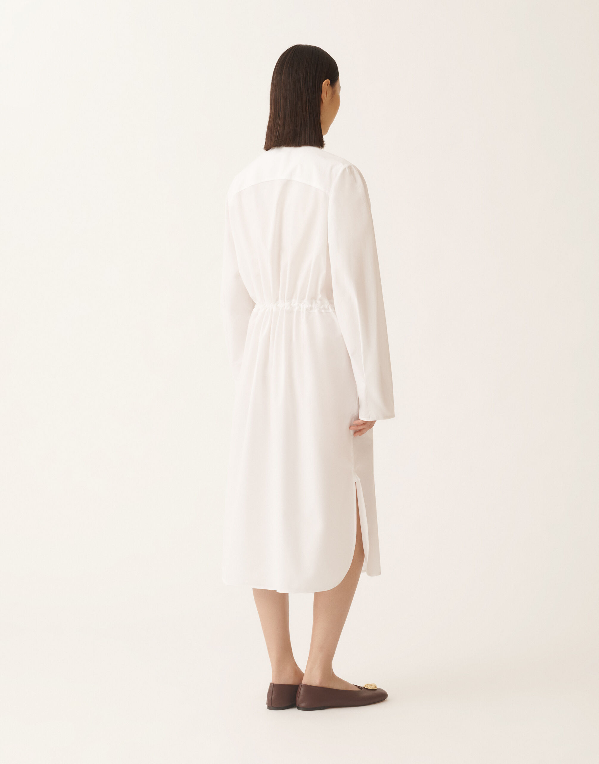 レディースPoplin dress, optic white ドレス | Fabiana Filippi