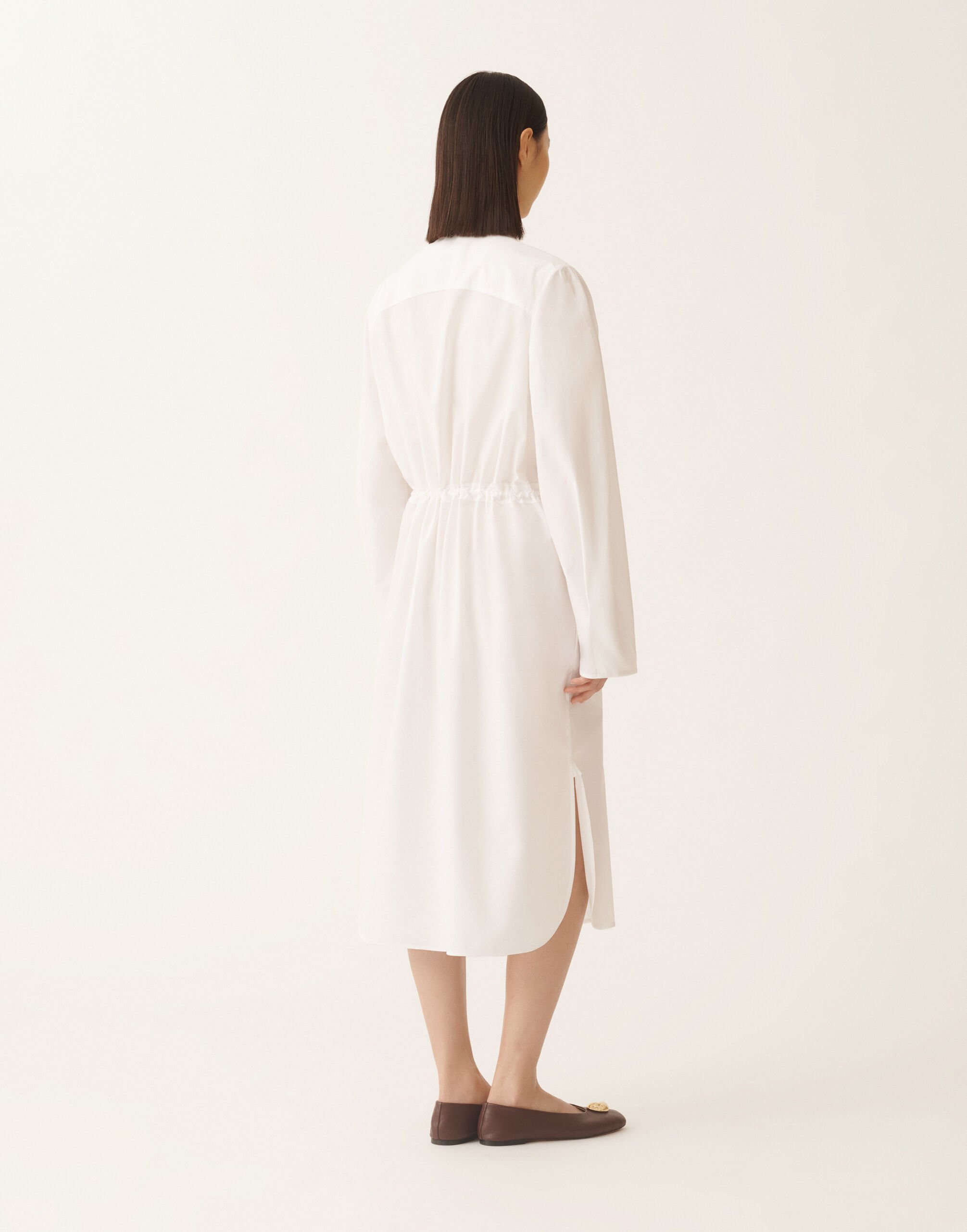 Fabiana Filippi Poplin-Kleid, optisches Weiß Weiß ABD215F174D6500000