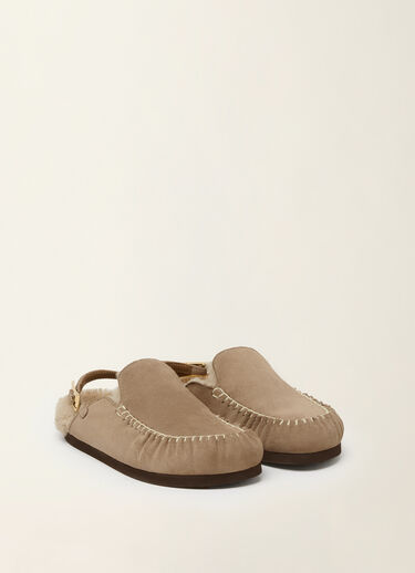 Slipper aus Veloursleder mit Lammfellfutter, Falcon Fabiana Filippi Slipper aus Veloursleder mit Lammfellfutter, Falcon Falcon ASD226A990M5490000
