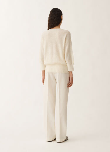 Fabiana Filippi Maglia in mohair, mastice BIANCO MAD265F040D8170000