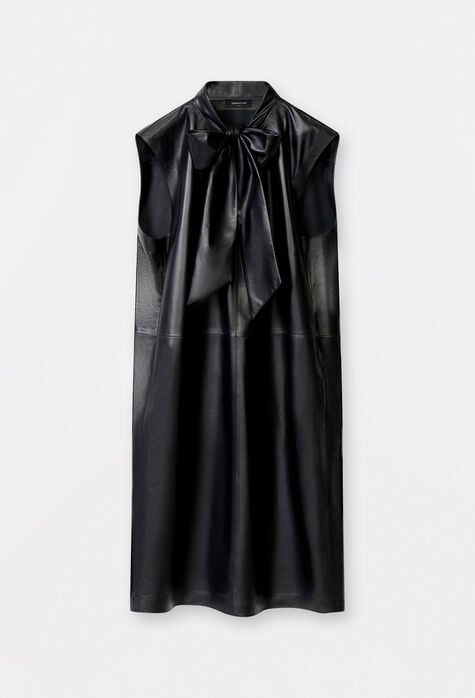 Fabiana Filippi Nappa leather dress, black ABD274F741H2970000