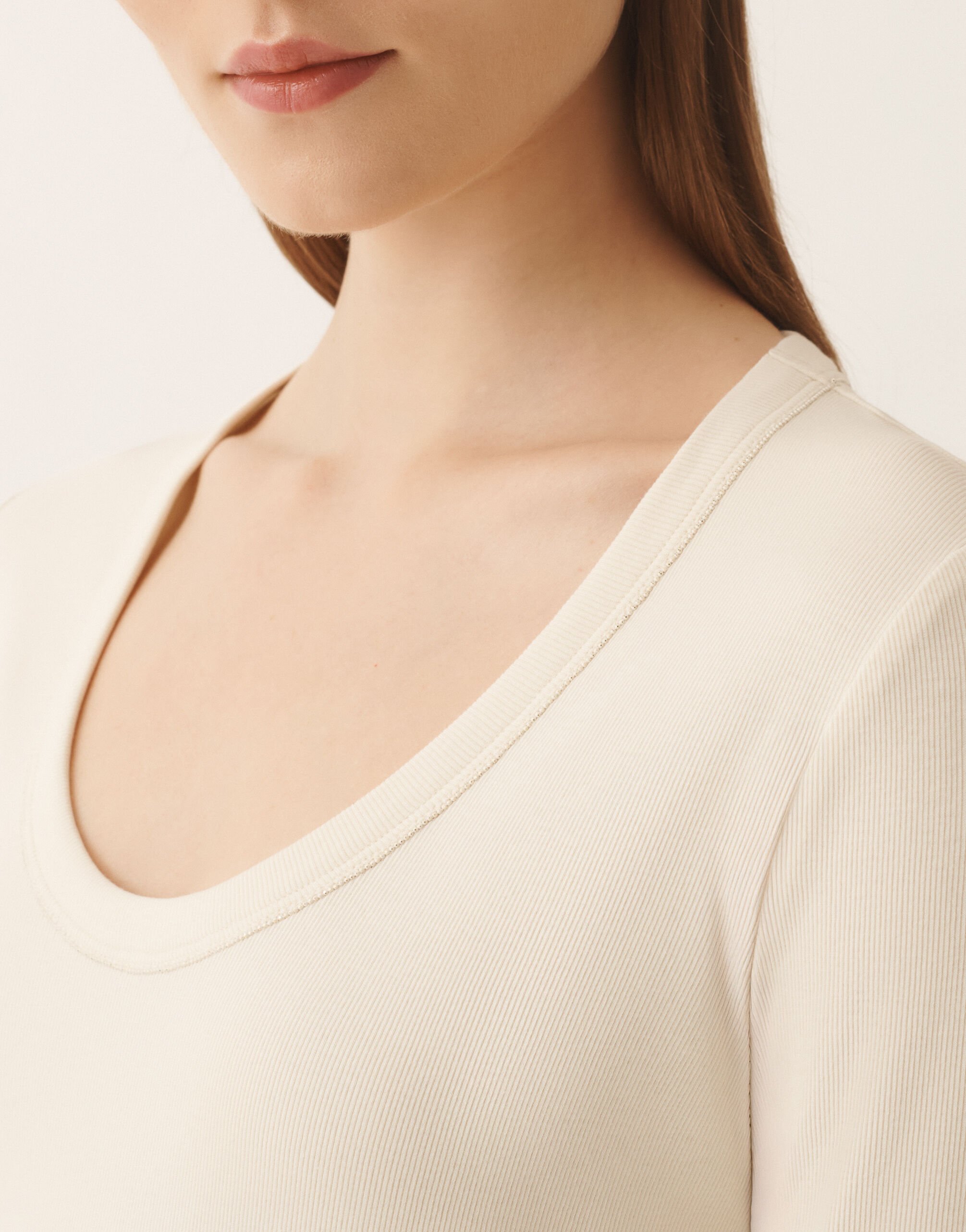 Fabiana Filippi Jersey T-shirt, butter White JED266F603L8960000