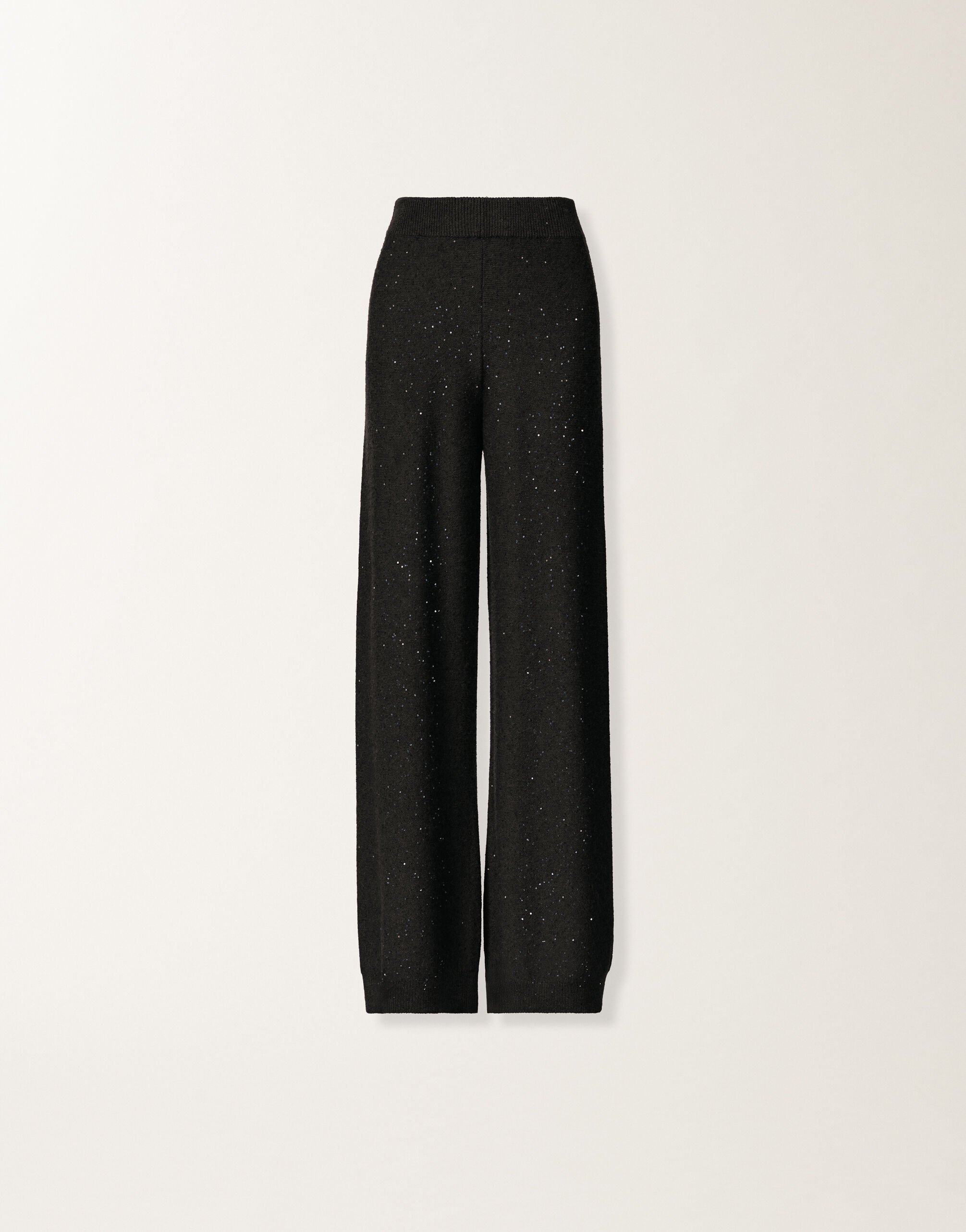 Fabiana Filippi Wool and silk trousers with sequins, black Black PAD215F391D2960000