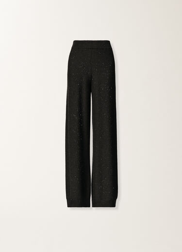 Fabiana Filippi Wool and silk trousers with sequins, black Black PAD215F391D2960000
