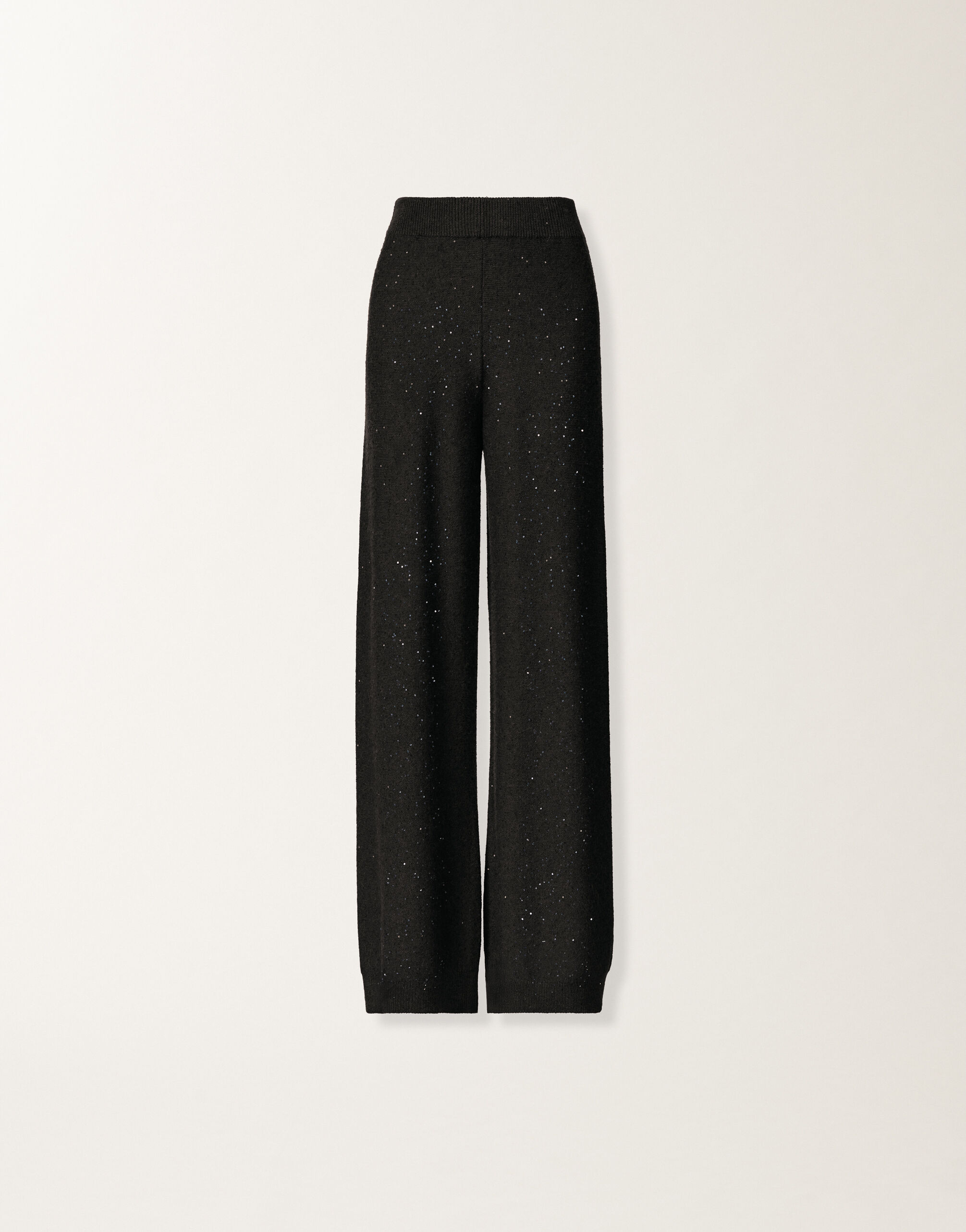 Fabiana Filippi Wool and silk trousers with sequins, black Black PAD215F391D2960000
