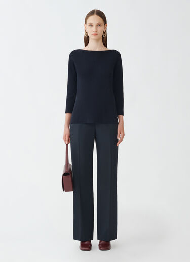 Fabiana Filippi Maglia in lana e cotone, blu notte BLU NOTTE MAD264F018D510M417