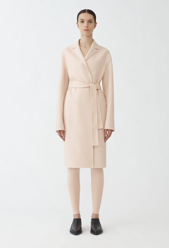 Fabiana Filippi WOOL CASHMERE DOUBLE BELTED TOPCOAT DUSTY PINK CTD264F173D6320000
