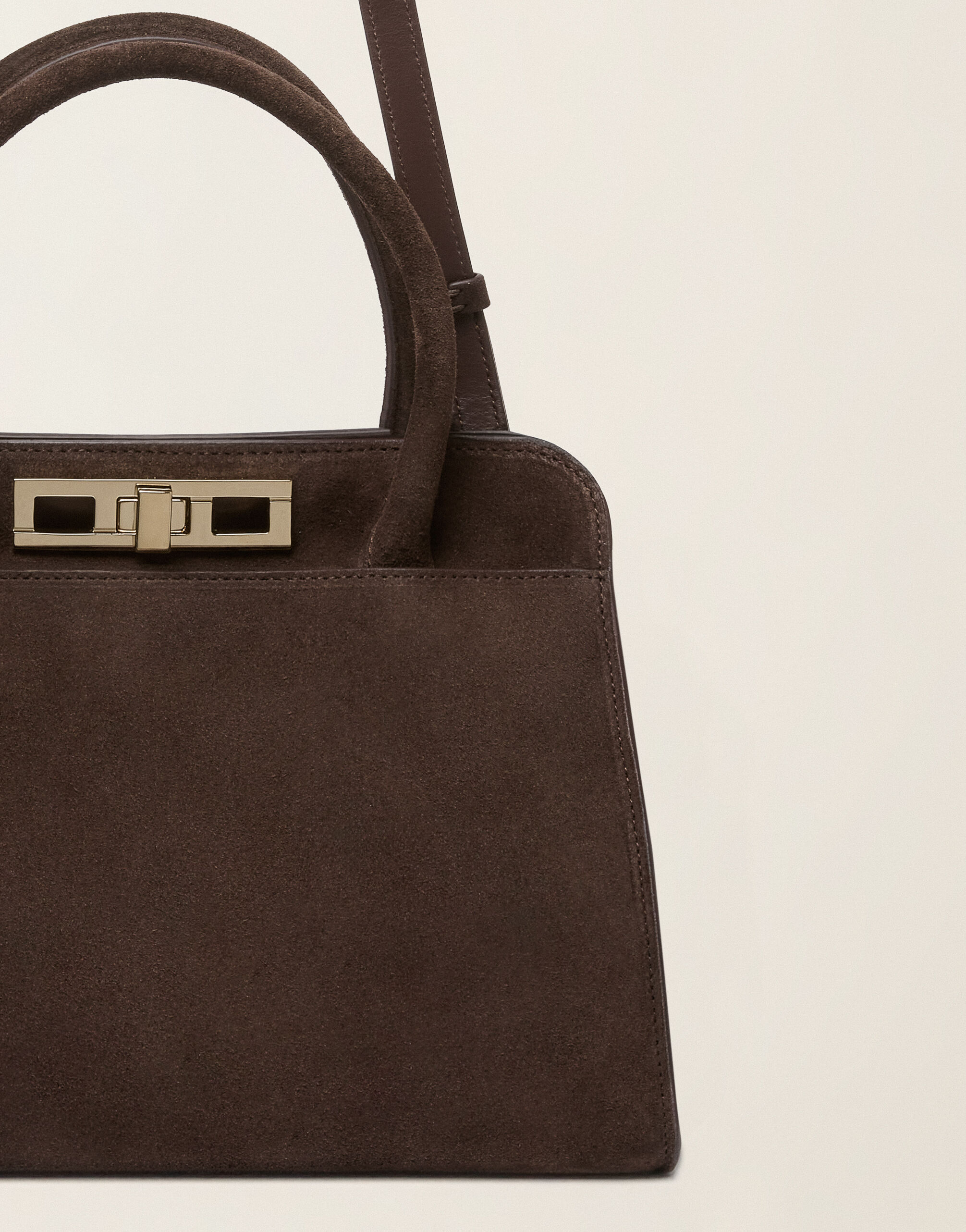 Sac à main moyen en daim, ébène Fabiana Filippi Sac à main moyen en daim, ébène ébène BGD216A852M5000000