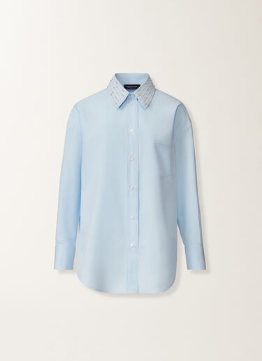 Long sky blue poplin shirt Fabiana Filippi Long sky blue poplin shirt SKY BLUE CAD276F416M1600000