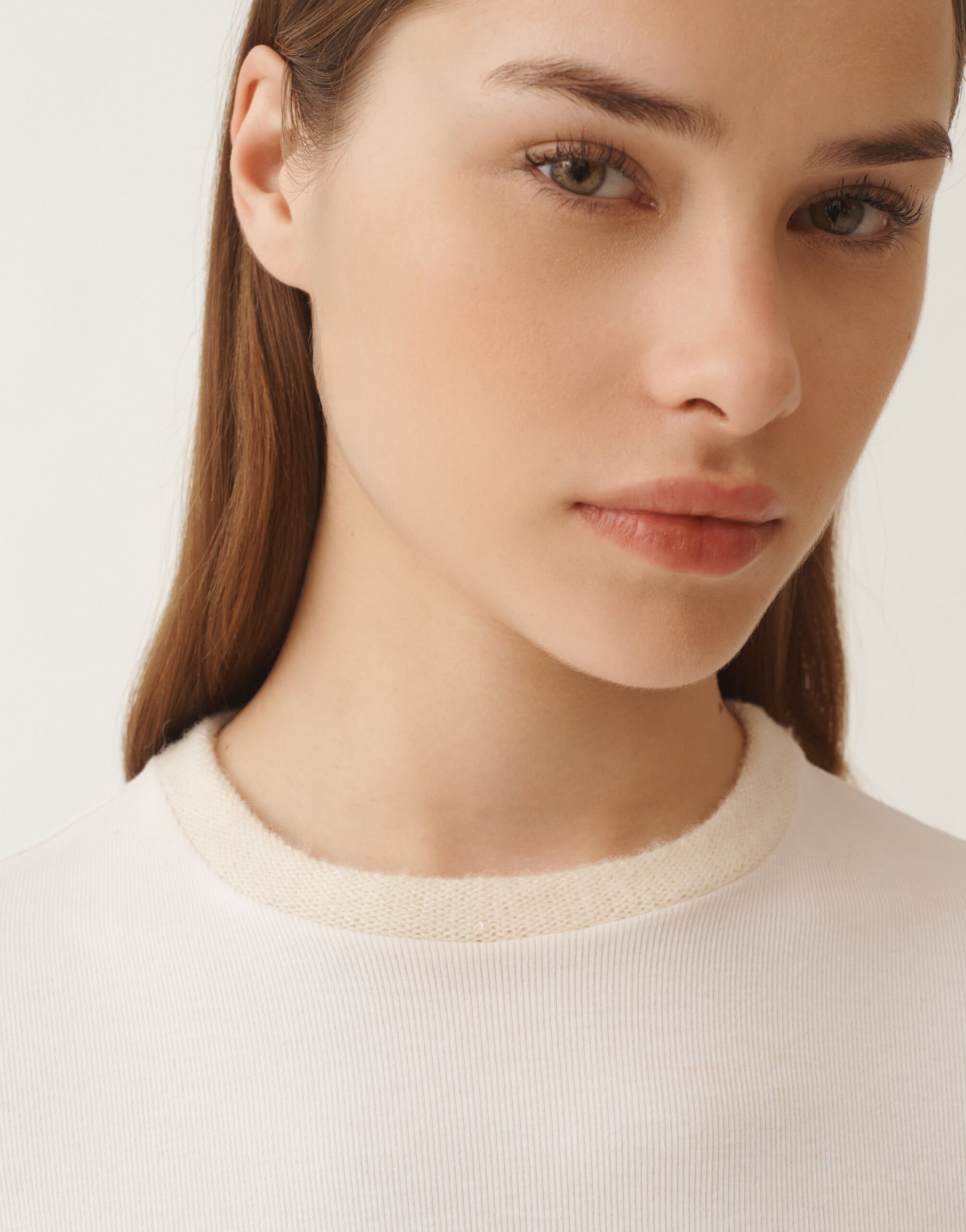Fabiana Filippi Jersey T-Shirt, Butterfarbe Weiß JED215F129L5810000