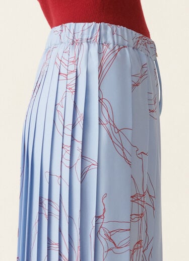 Fabiana Filippi Gonna midi in twill di seta, azzurro Azzurro GND216F339M3070000