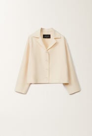 Fabiana Filippi Jacke aus Double-Gewebe aus Wolle, vanillefarben WEISS CTD265F225D8040000