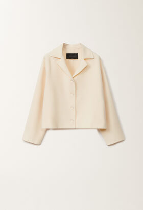 Fabiana Filippi Double wool jacket, vanilla WHITE CTD265F225D8040000