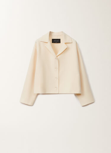 Fabiana Filippi Jacke aus Double-Gewebe aus Wolle, vanillefarben WEISS CTD265F225D8040000