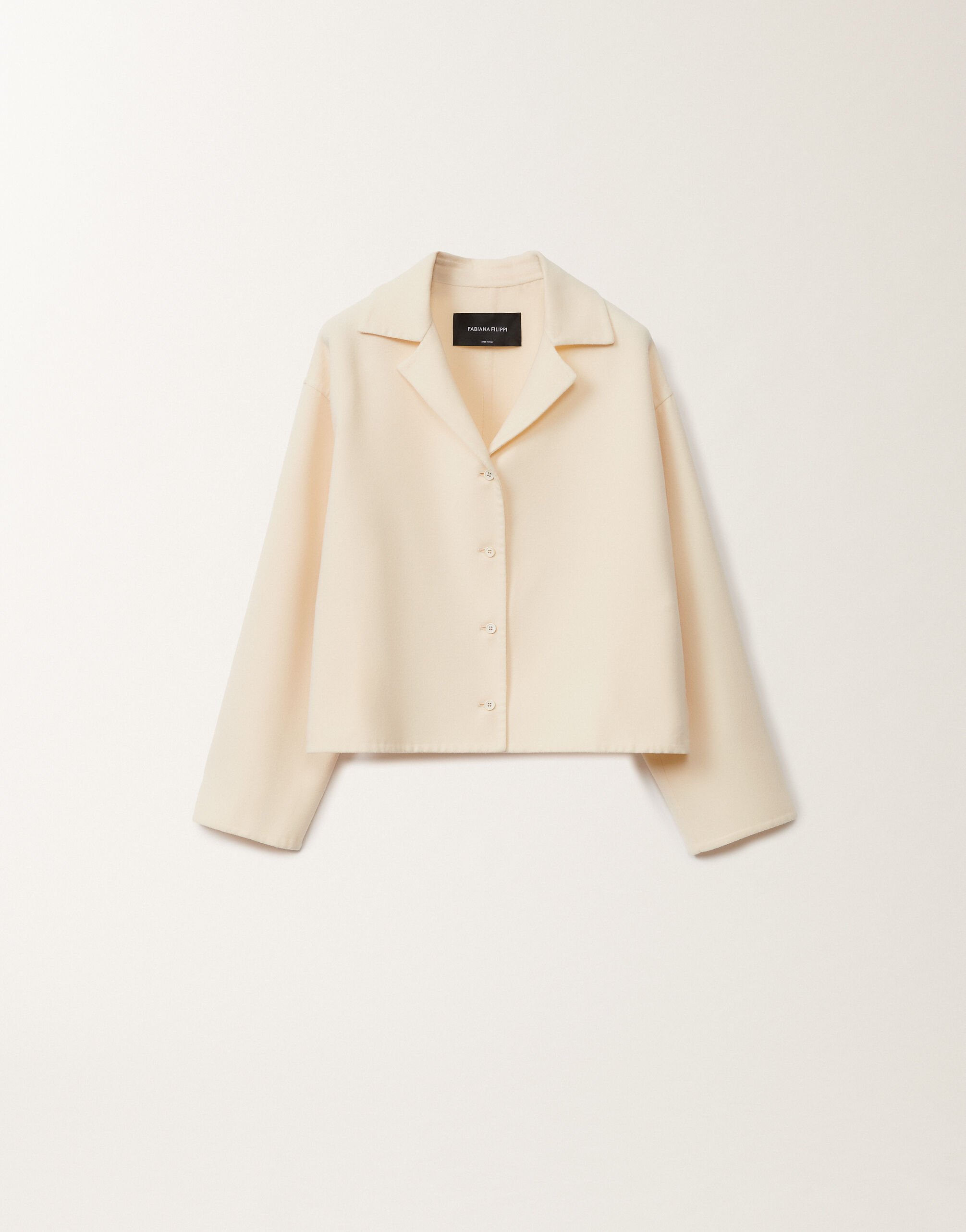 Fabiana Filippi Jacke aus Double-Gewebe aus Wolle, vanillefarben WEISS CTD265F225D8040000