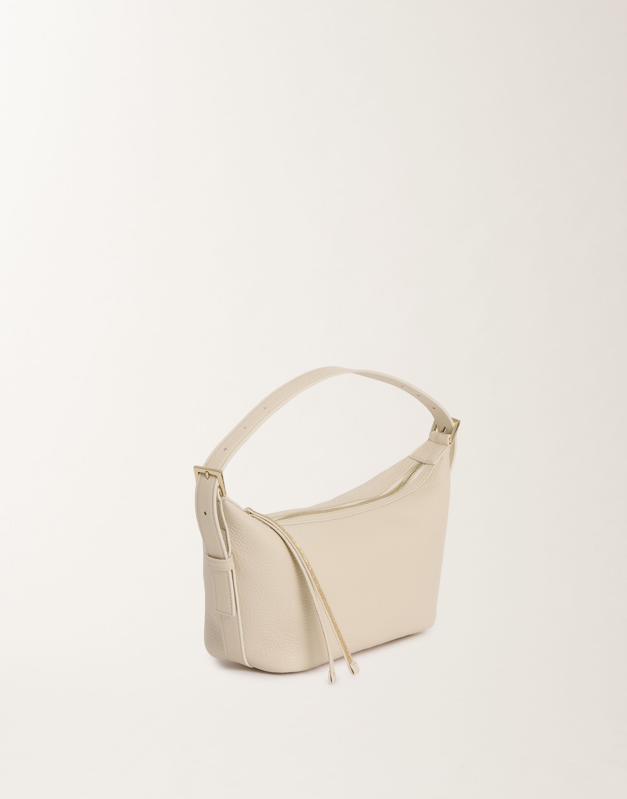 Fabiana Filippi Grained leather mini hobo bag, vanilla VANILLA BGD275A081L4270000