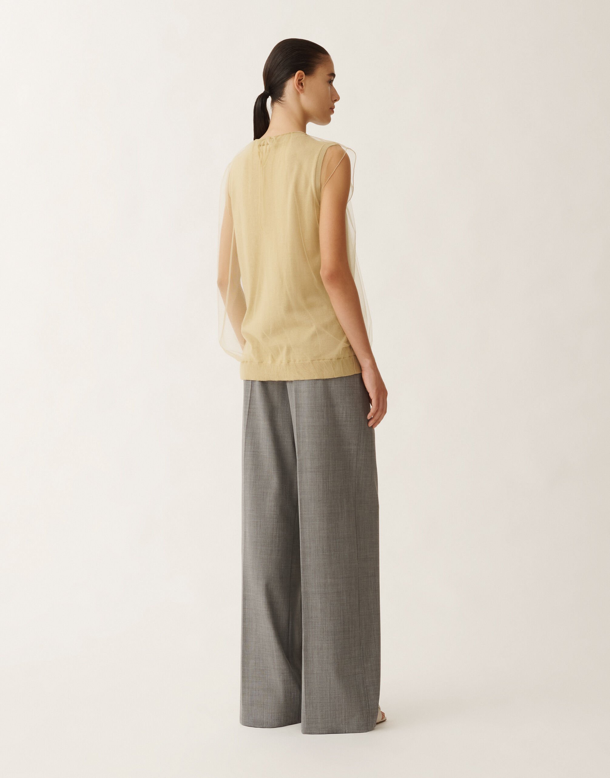 Fabiana Filippi Cashmere and silk vest top, gold YELLOW MAD265F024L2940000